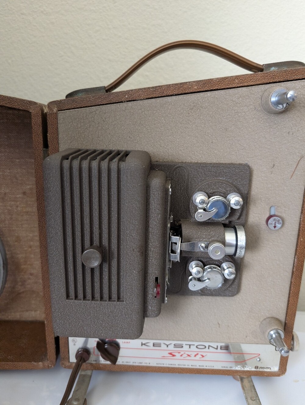 Keystone Sixty 8mm Vintage Film Projector in Brown
